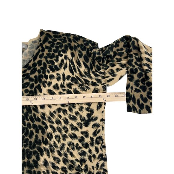 Designers Originals Leopard Print V-Neck Sweater Size 1X - Picture 4 of 6